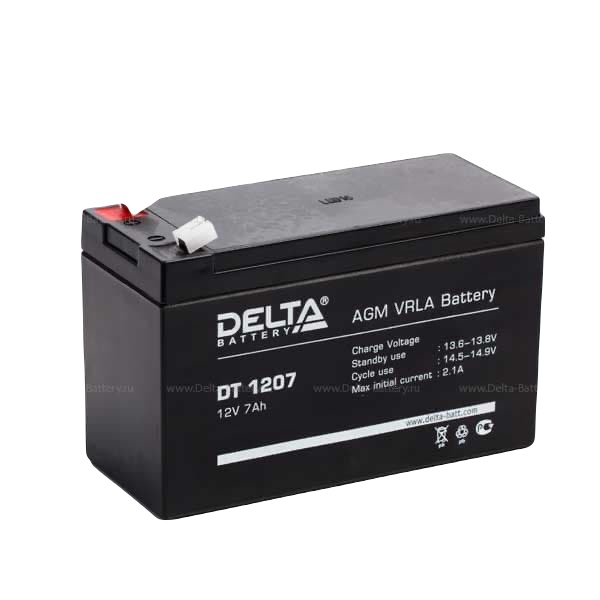 Аккумулятор Delta Battery DT1207 AGM 12V 7Ah, Delta Battery